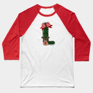 Letter L - Christmas Letter Baseball T-Shirt
